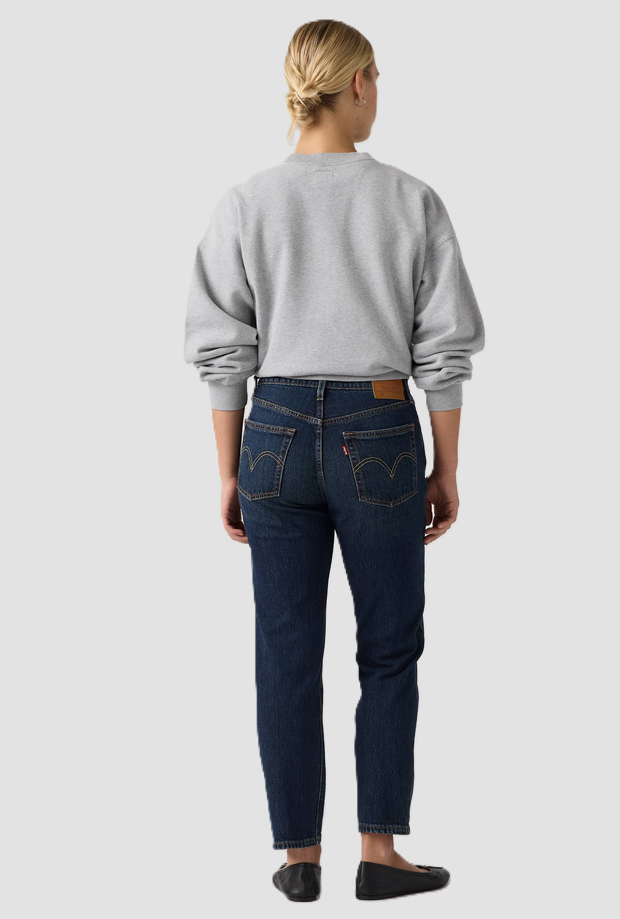 Jeans crop donna blu scuro 