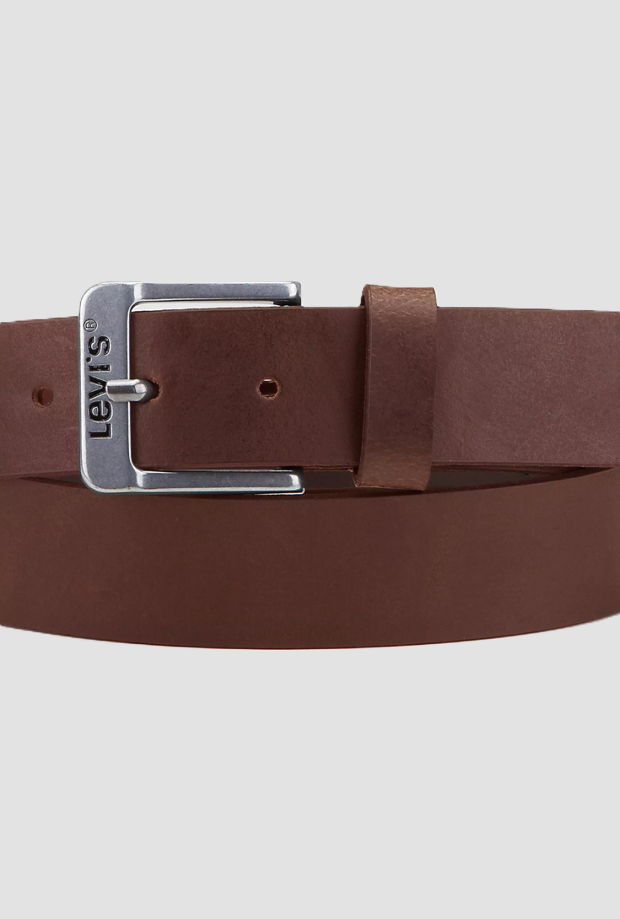Cintura in pelle uomo marrone 