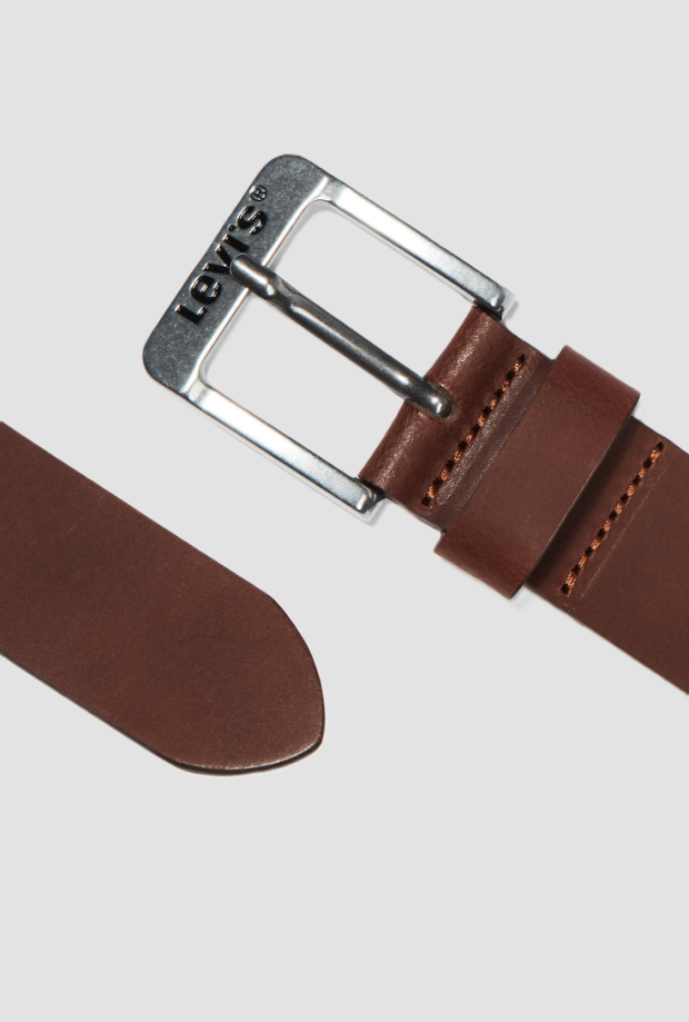 Cintura in pelle uomo marrone 