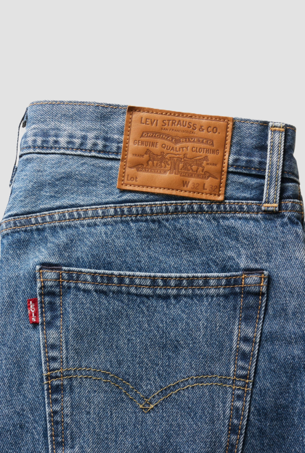 Jeans baggy fit uomo blu medio 