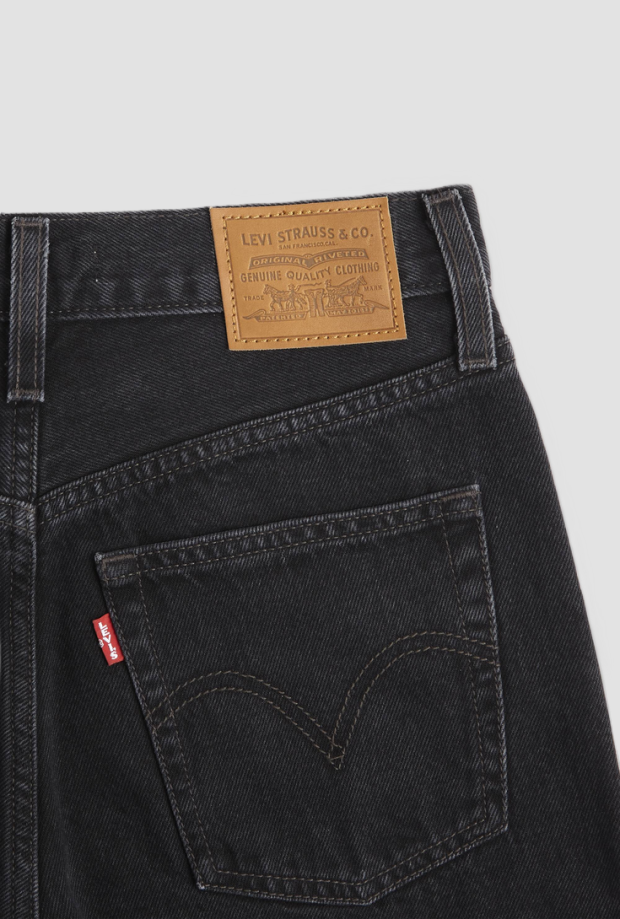 Jeans wide leg donna nero 