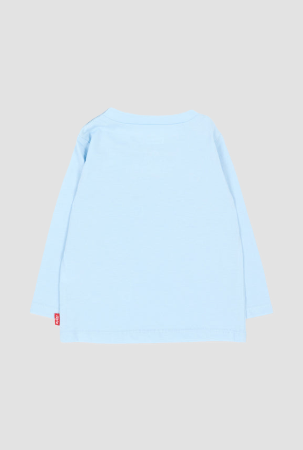 T-shirt con logo neonato azzurro 