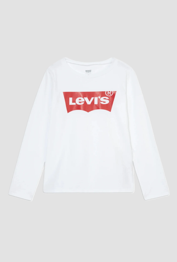 T-shirt con logo da bambina bianco 