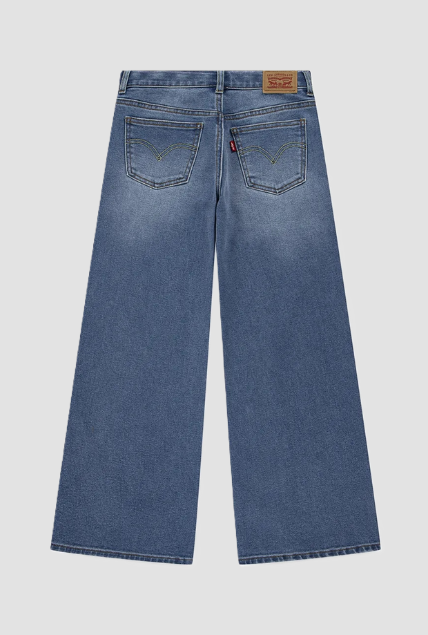 Jeans baggy fit bambina blu 