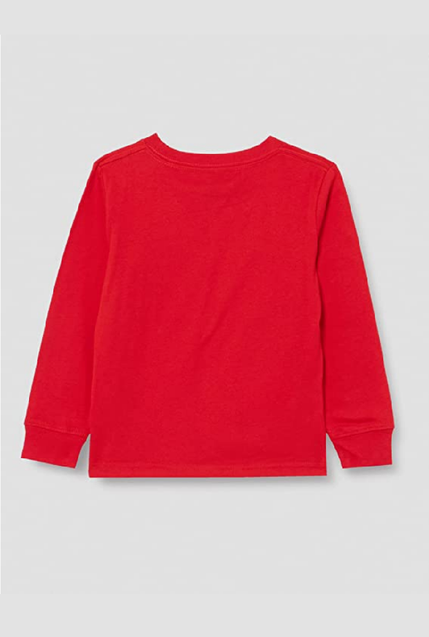 T-shirt con logo da neonato rosso 