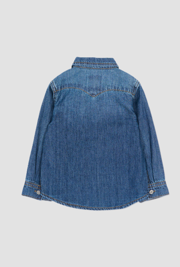 Camicia in denim da neonato blu 