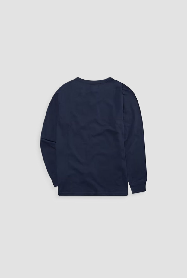 T-shirt con logo da bambino blu 