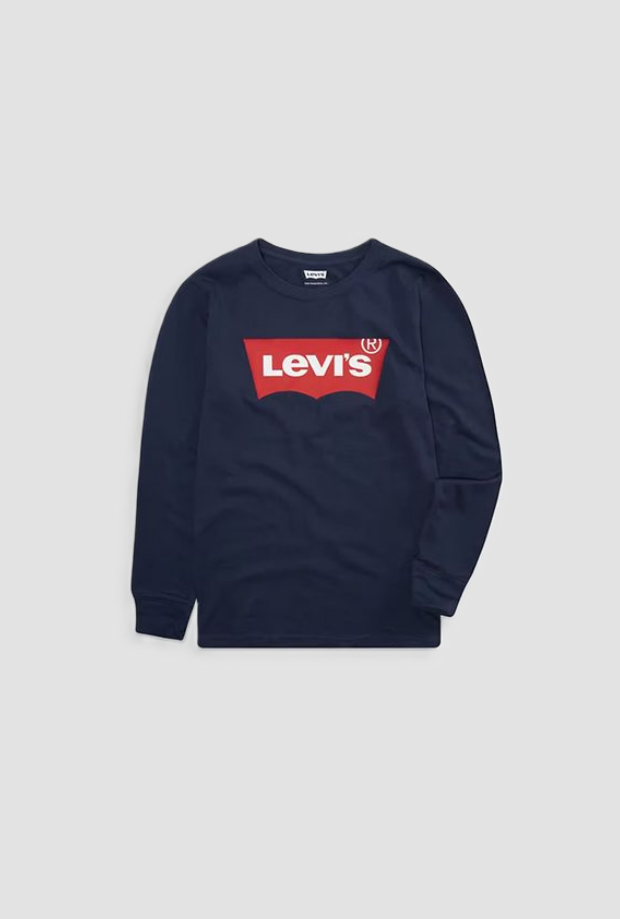 T-shirt con logo da bambino blu 