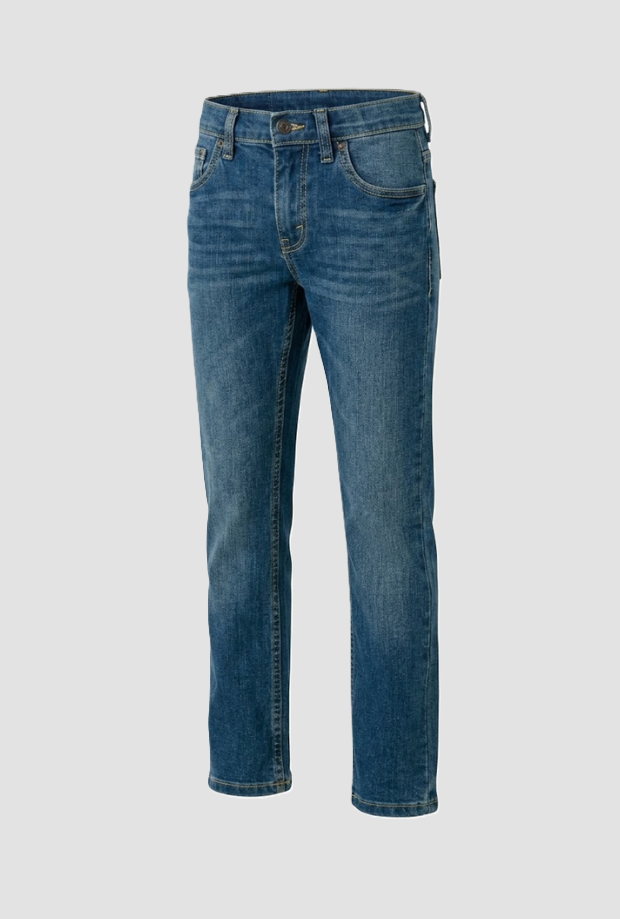 Jeans slim fit da bambino blu medio 