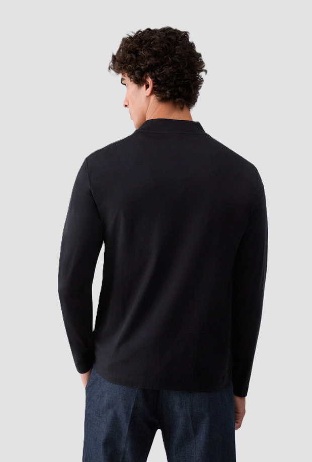 T-shirt maniche lunghe uomo nero 