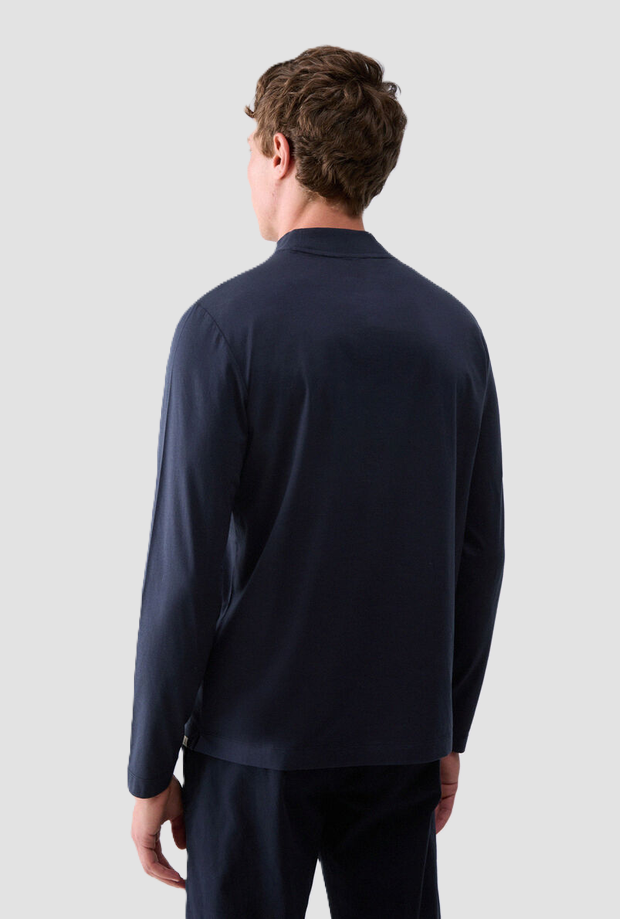 T-shirt a maniche lunghe uomo blu scuro 