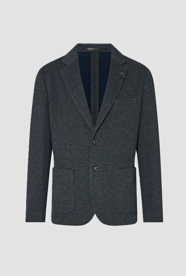 Giacca monopetto uomo grigio scuro 