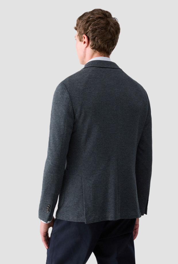 Giacca monopetto uomo grigio scuro 