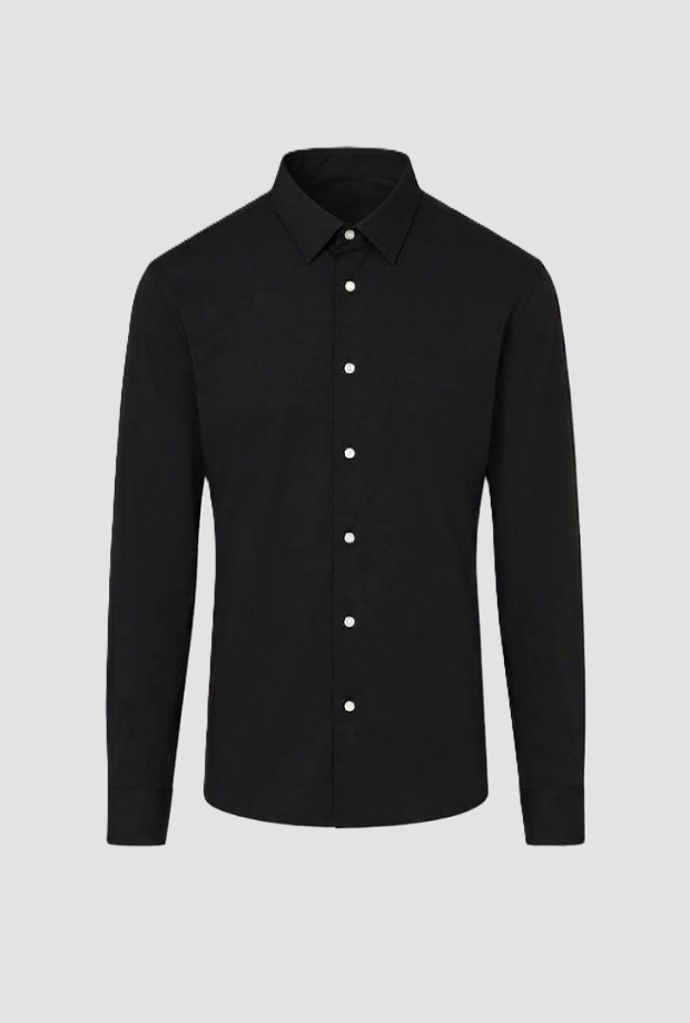 Camicia in jersey uomo nero 