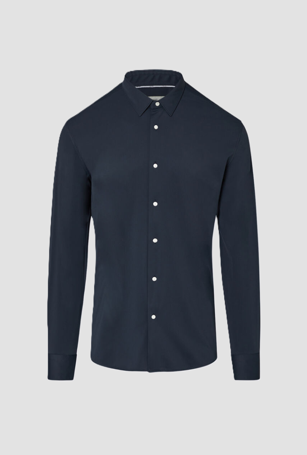 Camicia in jersey uomo blu scuro 