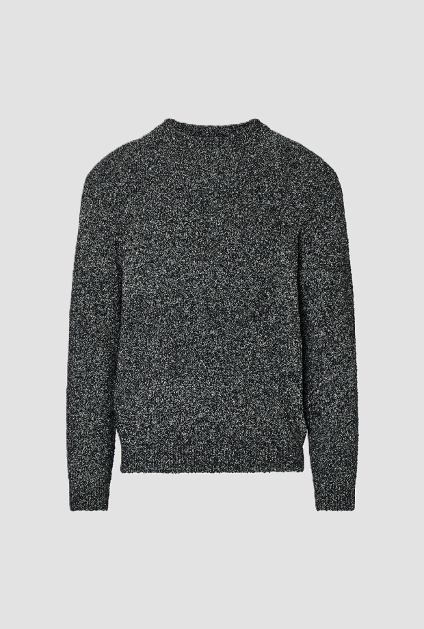 Maglia in bouclé uomo nero 