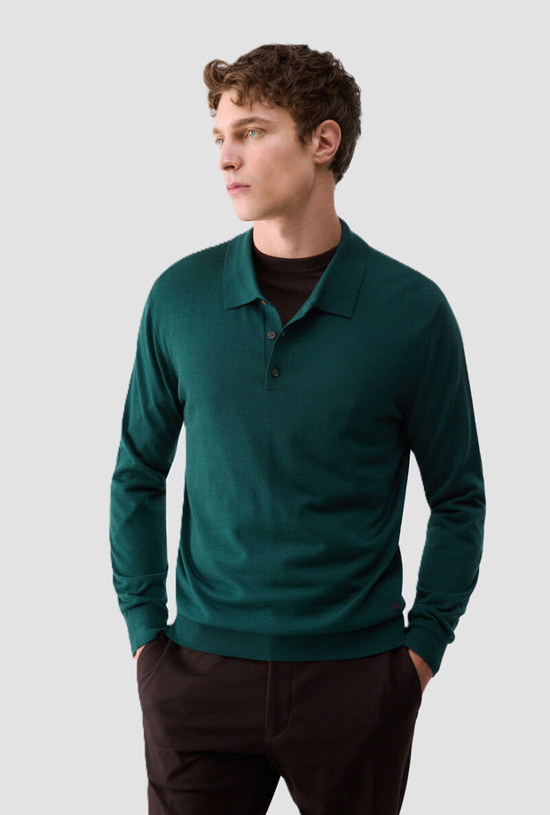 Polo uomo verde bosco 