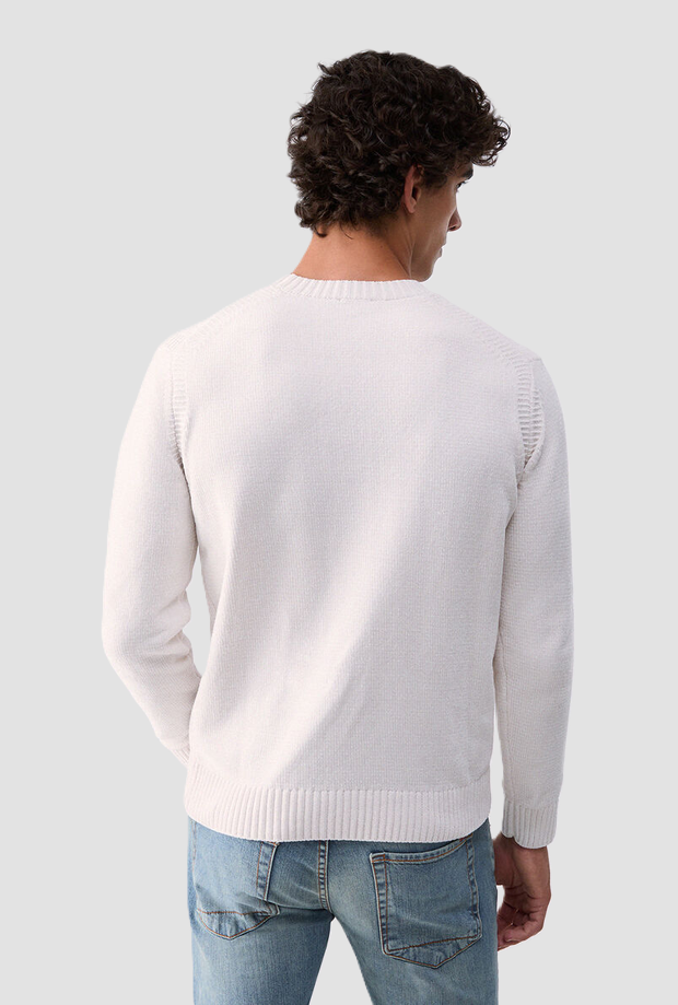 Maglia girocollo uomo bianco 