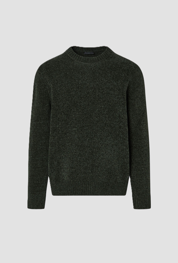Maglia girocollo uomo verde muschio 
