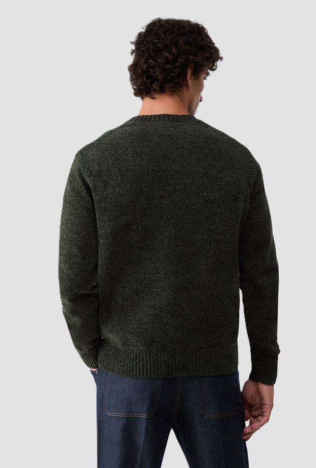 Maglia girocollo uomo verde muschio 