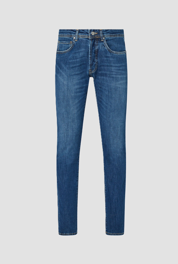 Jeans straight uomo blu denim 
