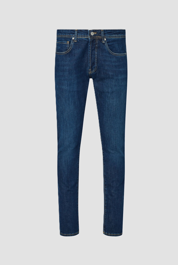Jeans straight uomo blu denim 
