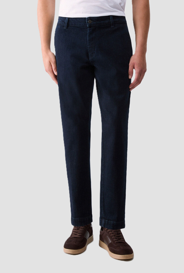 Jeans chino uomo blu scuro 