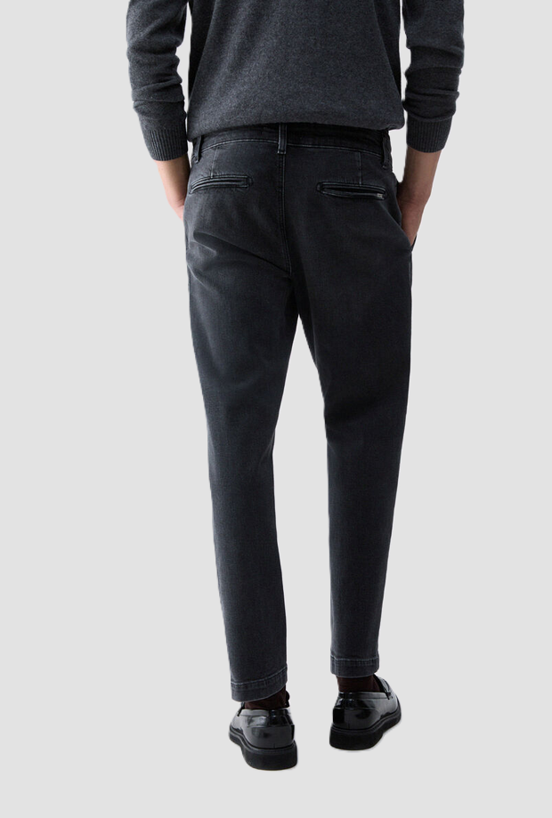 Jeans chino uomo grigio denim 