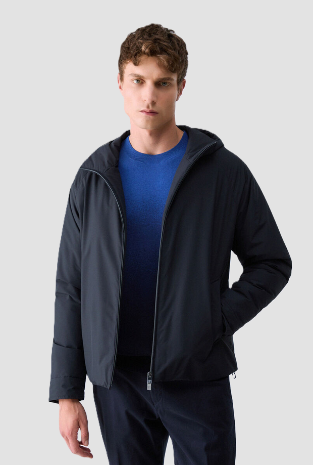 Giacca a vento uomo blu scuro 