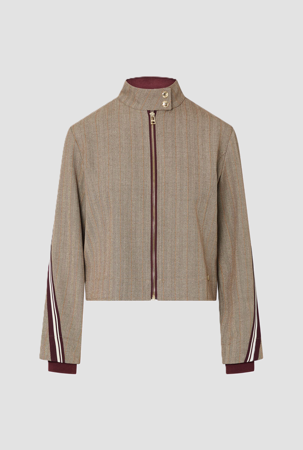 Giacca con dettagli tape donna beige 