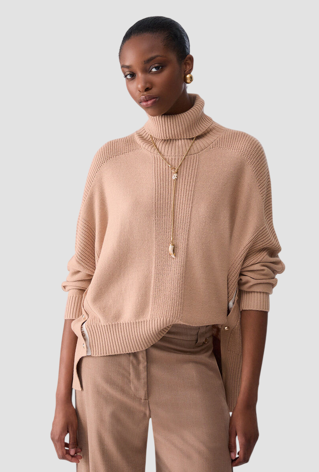 Dolcevita misto lana donna beige 