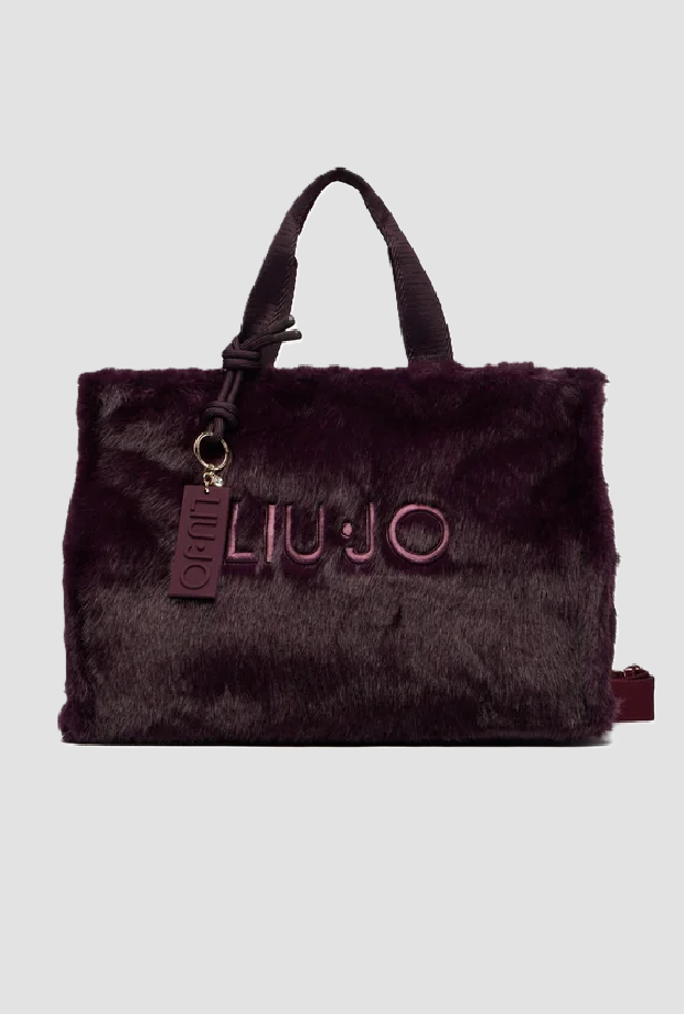 Borsa in teddy donna viola 