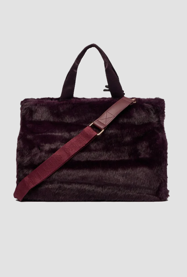 Borsa in teddy donna viola 