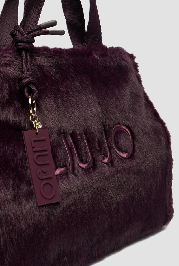 Borsa in teddy donna viola 