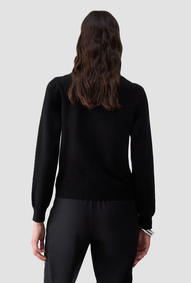 Maglia con logo donna nero 