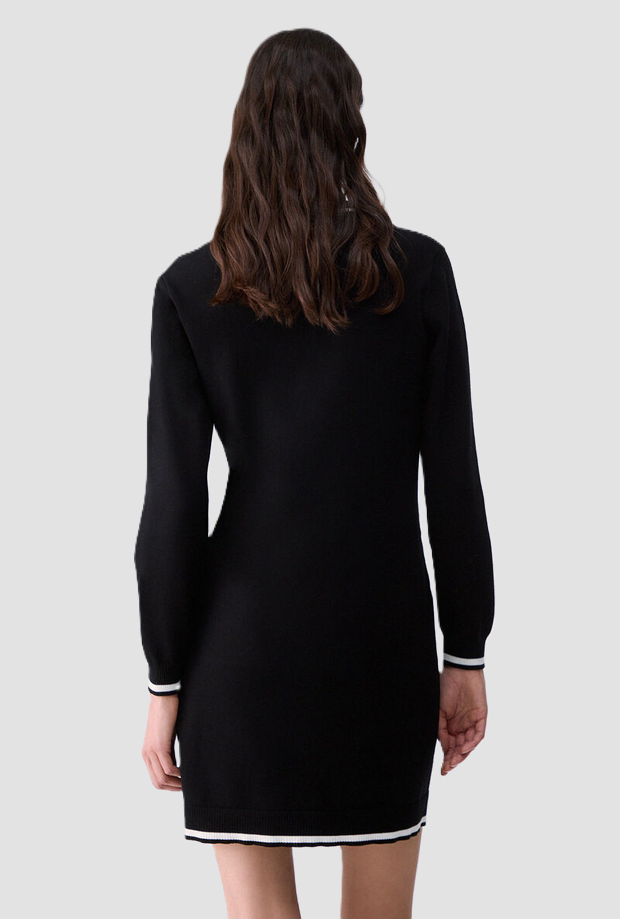 Abito in maglia donna nero 