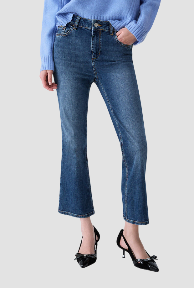 Jeans bootcut donna blu 