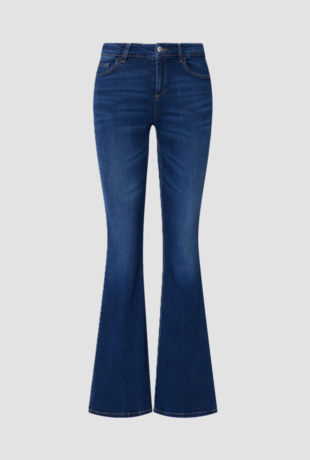 Jeans a zampa donna blu 