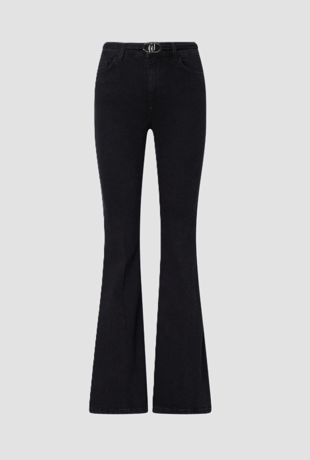 Jeans a zampa donna nero 