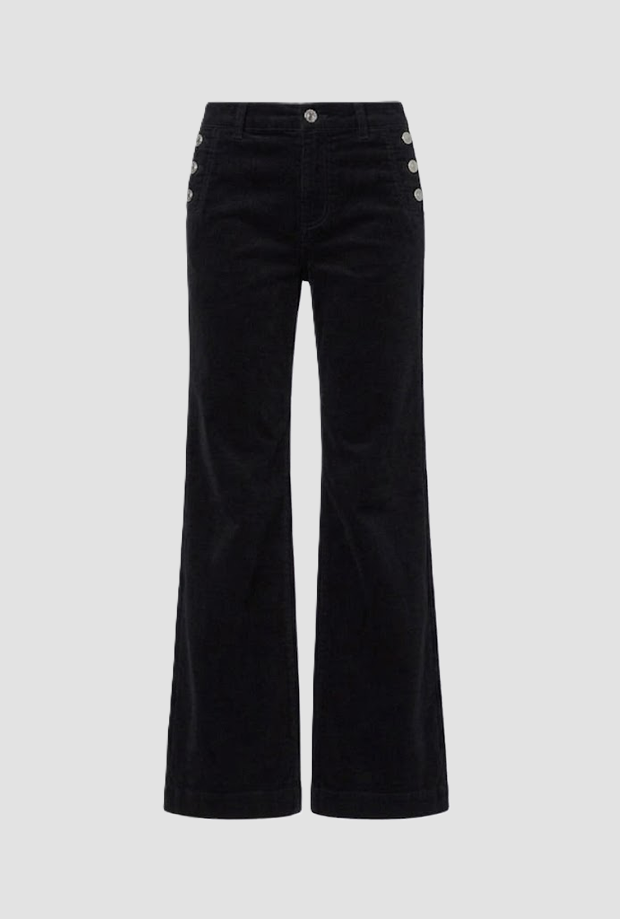 Pantalone in velluto donna nero 