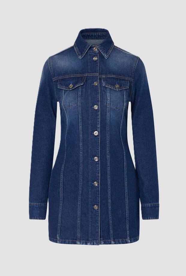 Abito in denim donna blu 