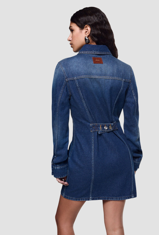 Abito in denim donna blu 