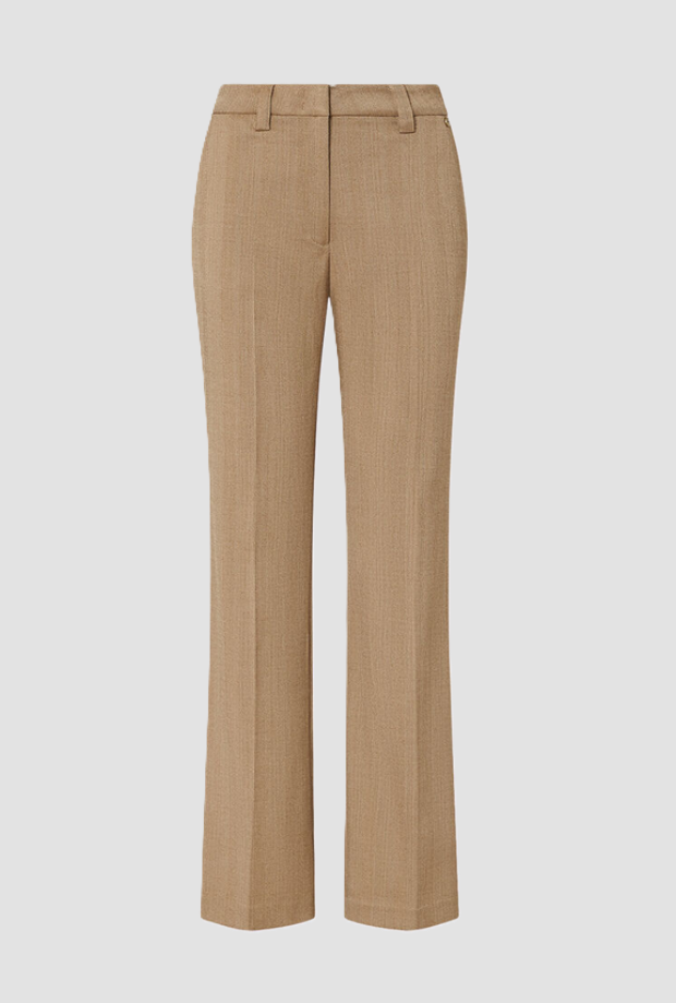 Pantalone straight donna beige 