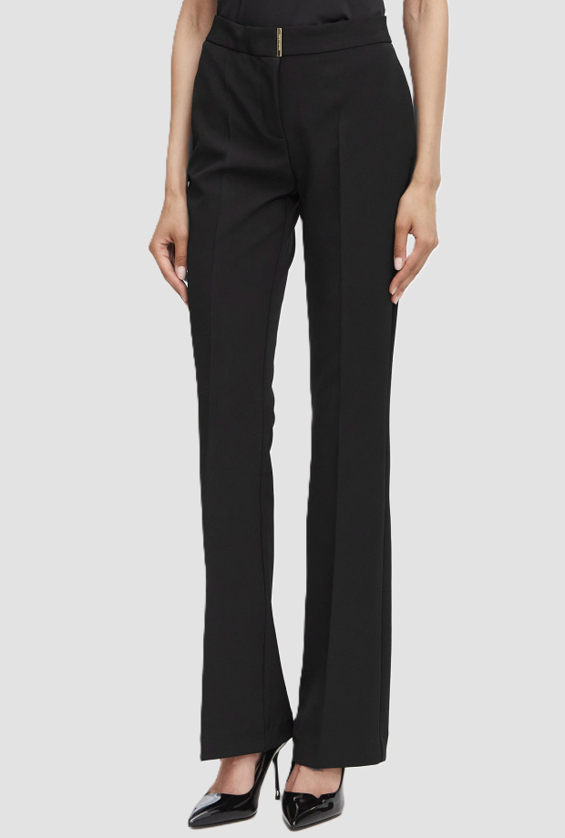 Pantalone con fibbia dorata donna nero 