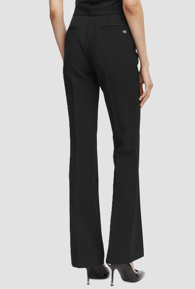 Pantalone con fibbia dorata donna nero 