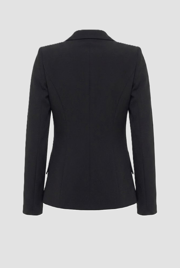 Giacca con bottone dorato donna nero 