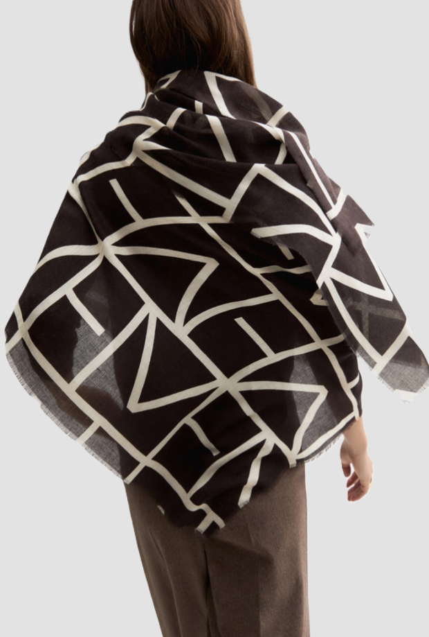 Stola in tessuto donna marrone 