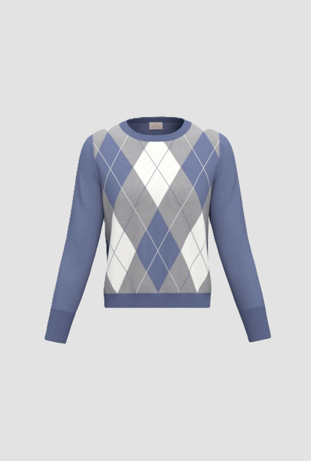 Maglia aderente a rombi donna ortensia 