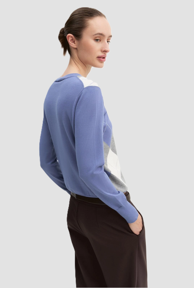 Maglia aderente a rombi donna ortensia 
