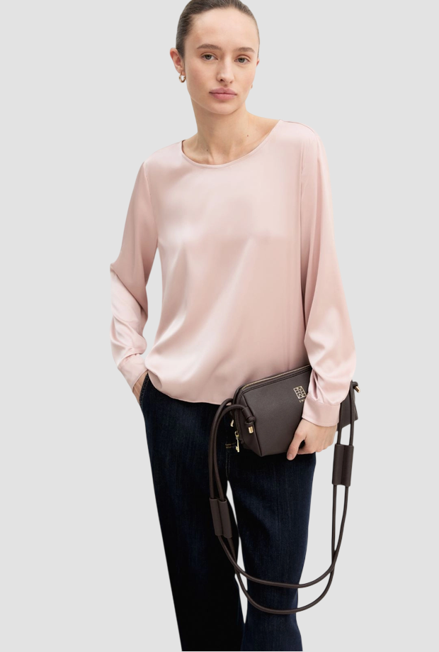 Blusa in raso donna rosa 